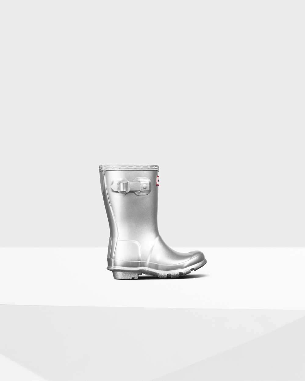 Kids Hunter Original Little Metallic Rain Boots Silver | TXOLYR-970